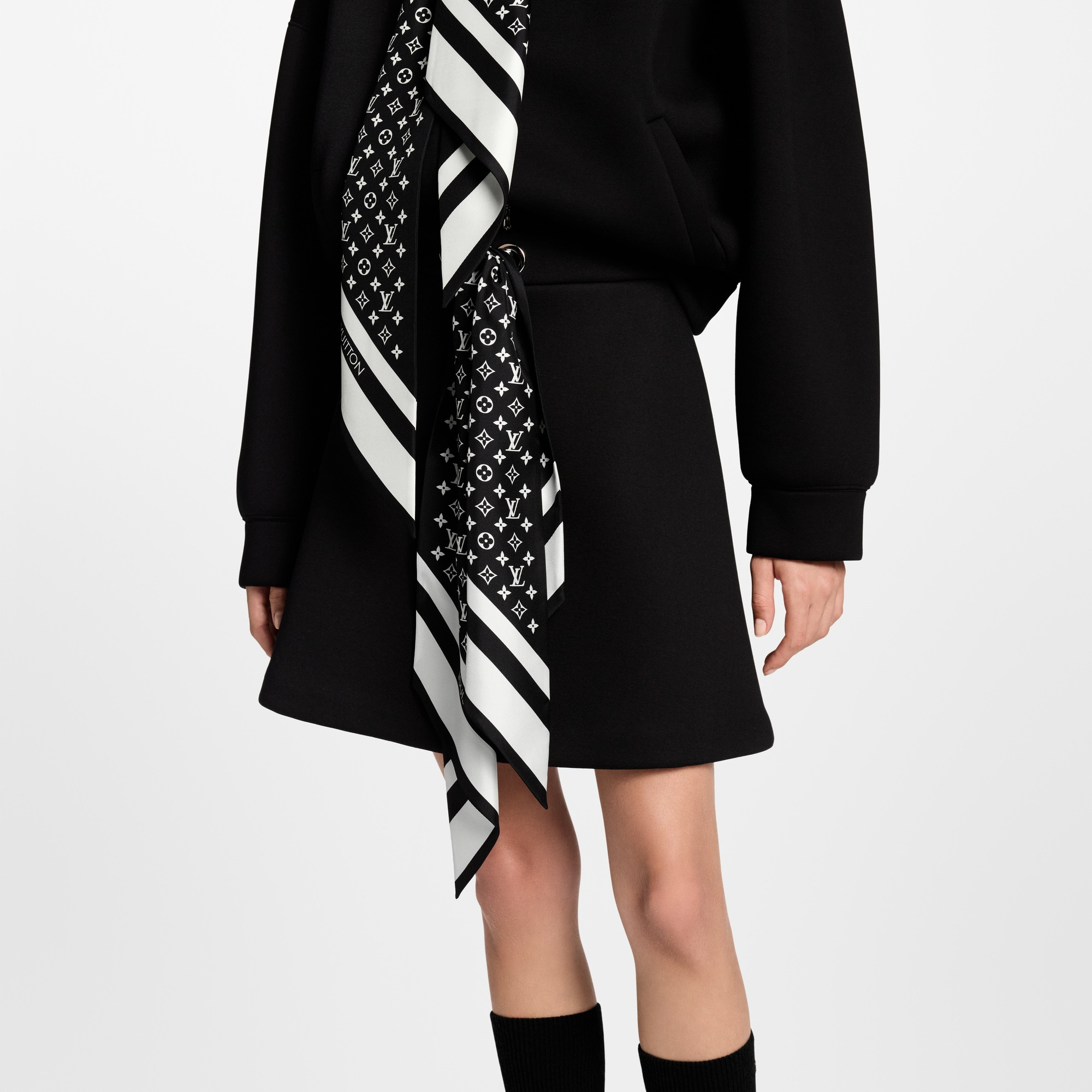 Monogram Scarf Mini Skirt - 4