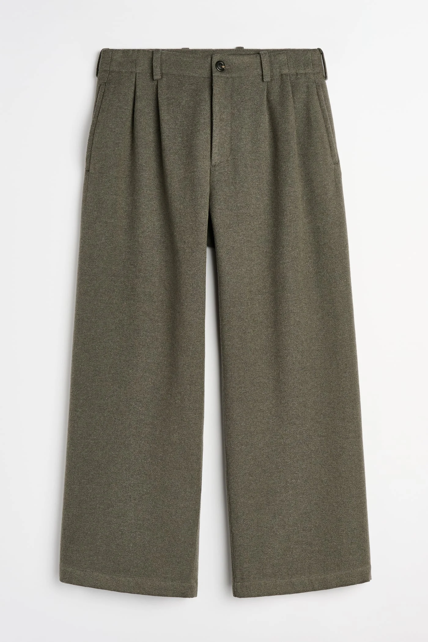 Bridge Chino Night Pine Fishbone Bound Wool - 1