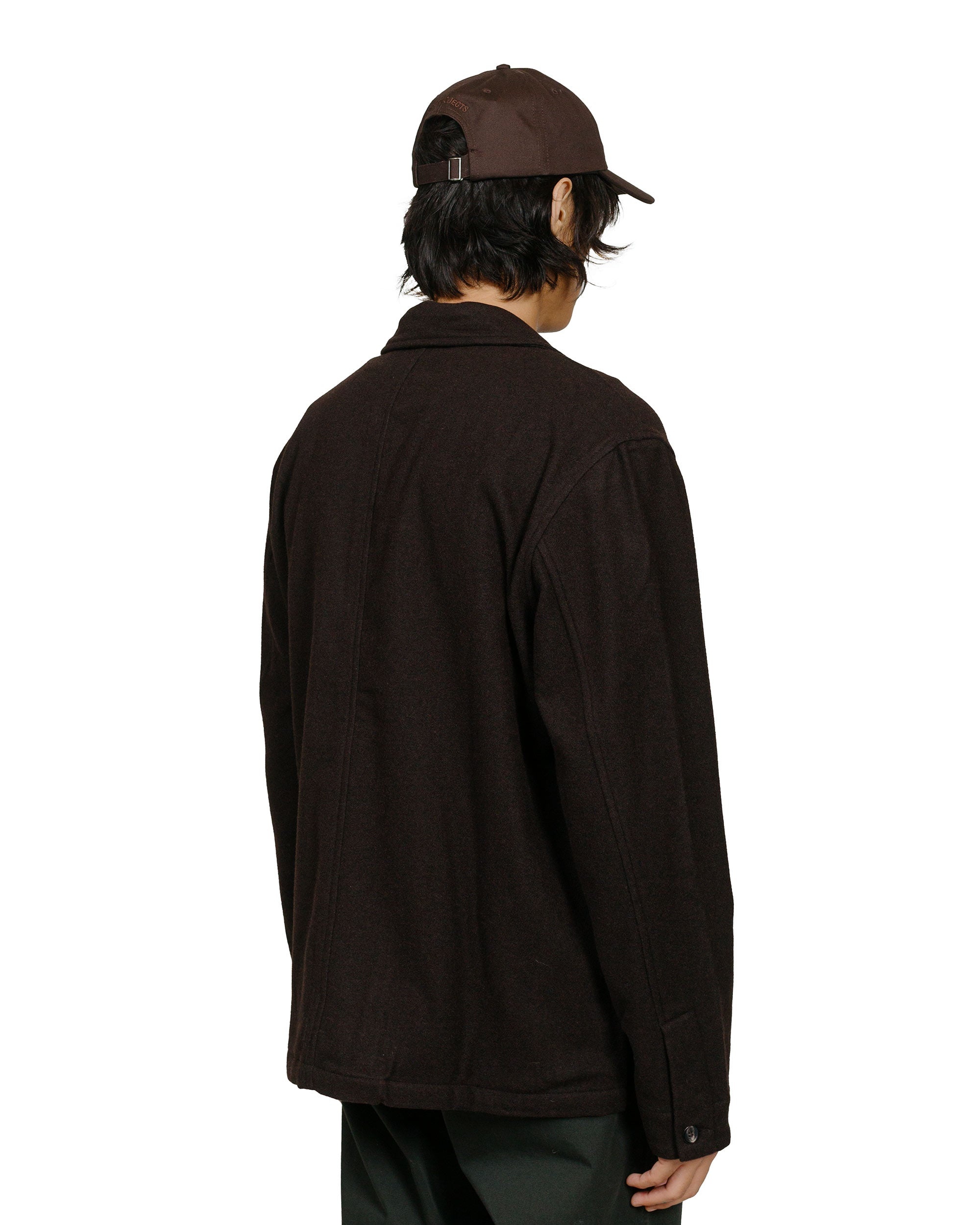Folke Wool Overshirt Espresso - 3