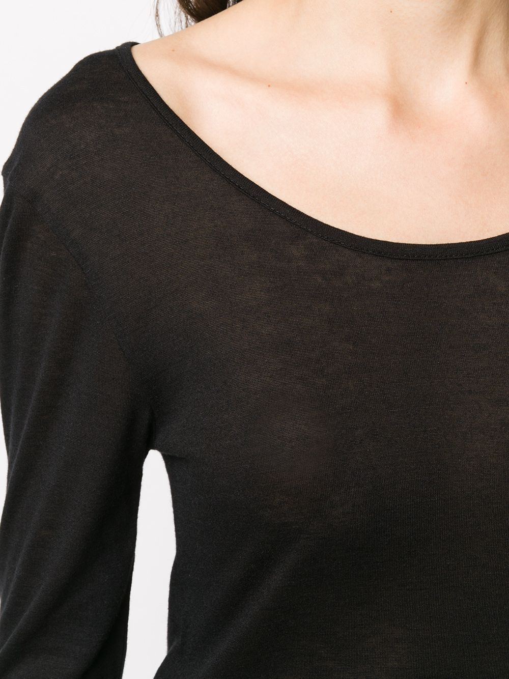 cut-out long-sleeved T-shirt - 5