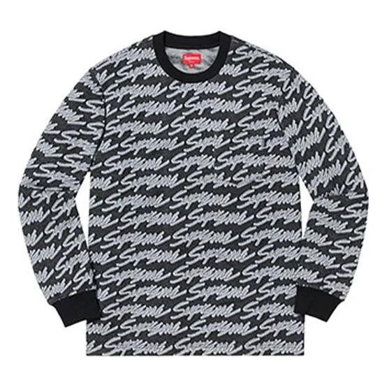 Supreme SS19 Signature Script Logo LS Pocket Tee SUP-SS19-924 - 1