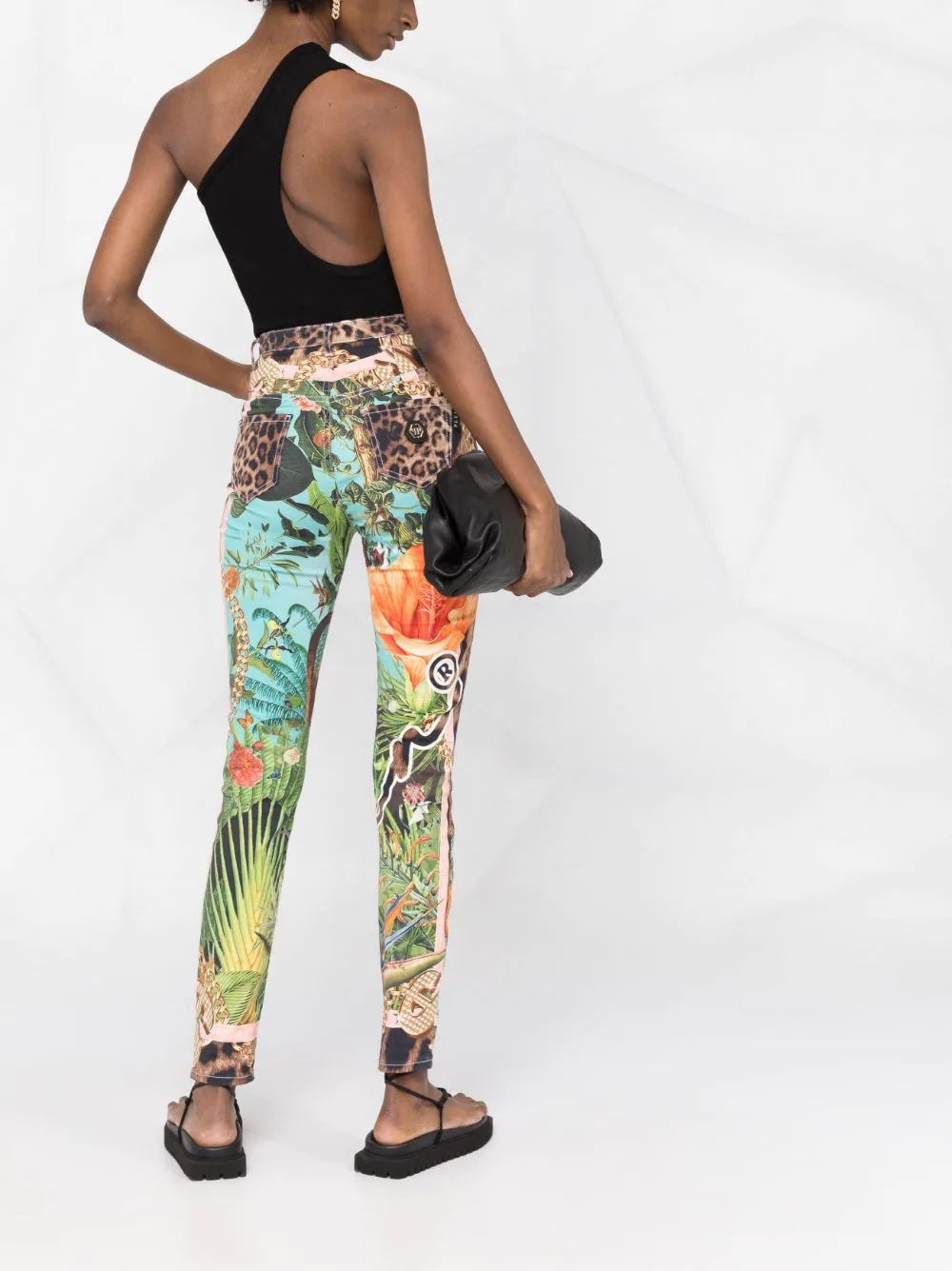 Super High Waist denim jeggings - 4