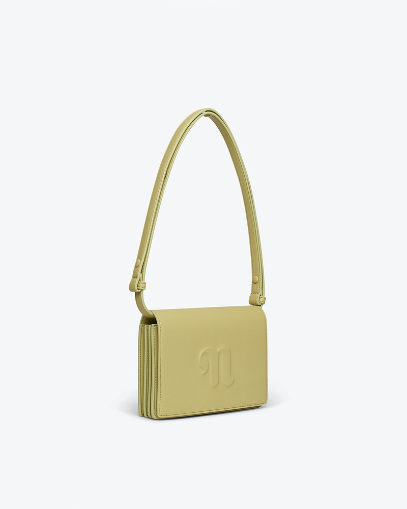 Nanushka THE CONCERTINA - Alt-nappa shoulder bag - Lime outlook