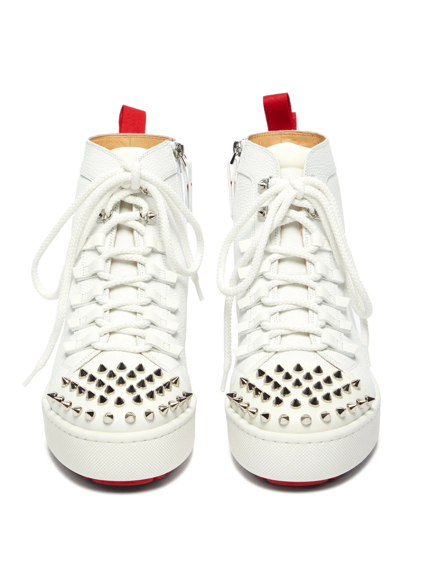 Smartic spike high-top leather trainers - 5