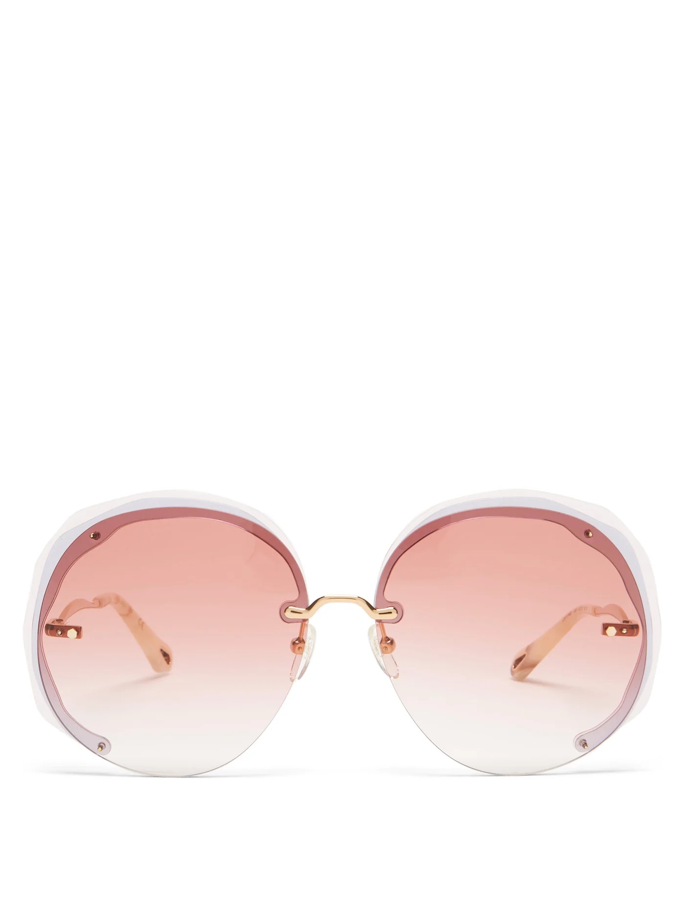 Elaia oversized round metal sunglasses - 1