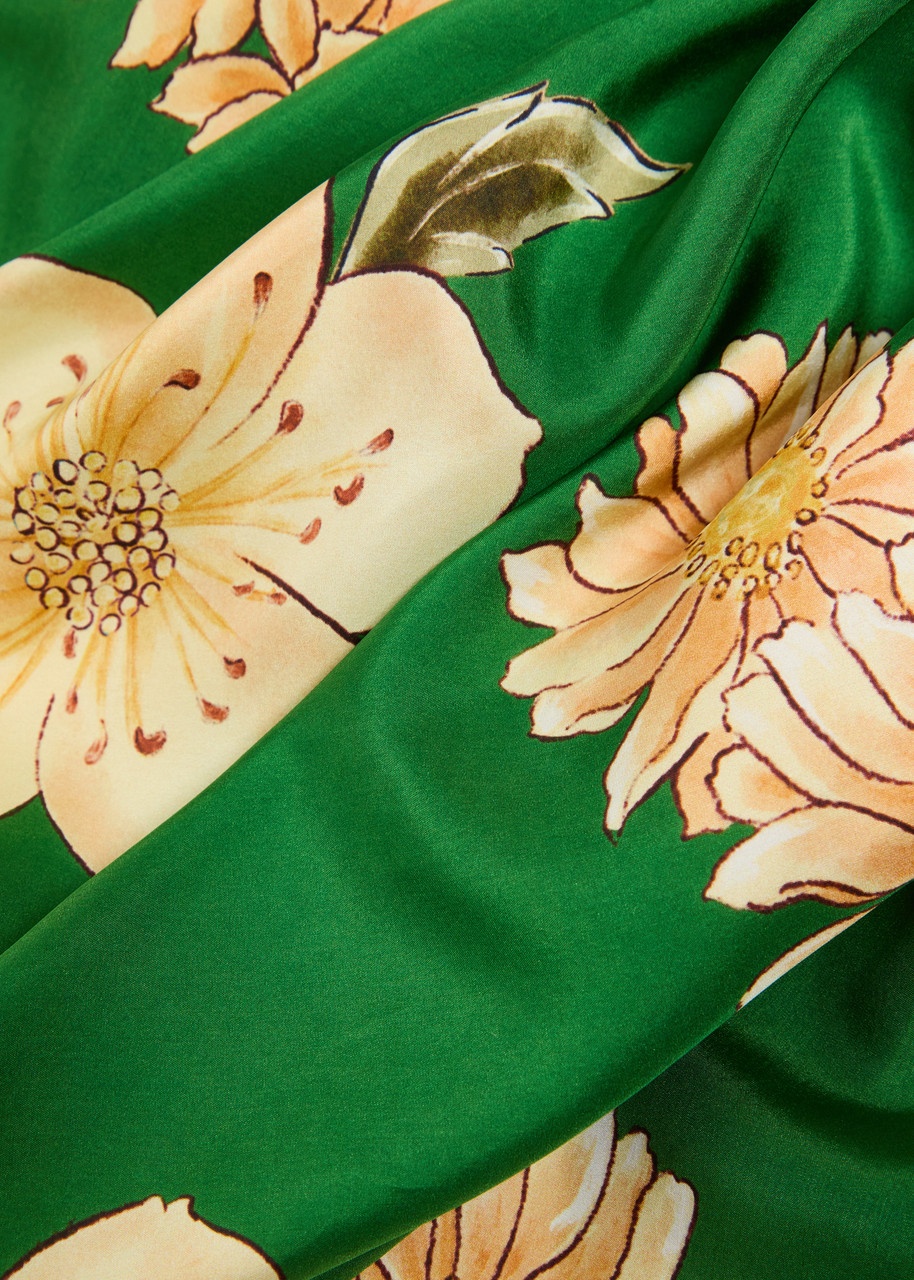 Alemais Sage Floral-print Silk Blouse - 5