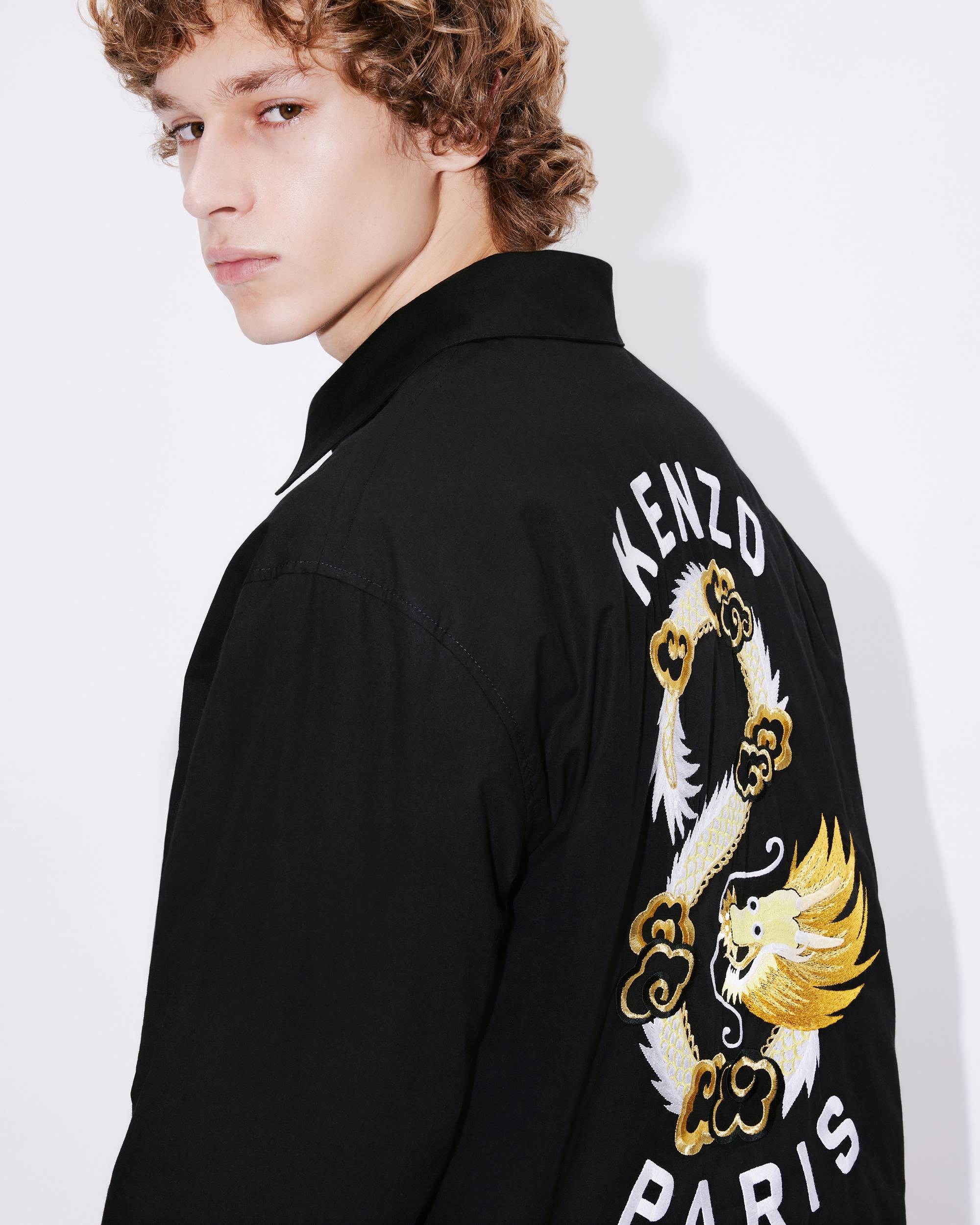 'Year of the Dragon' padded genderless shirt jacket - 7