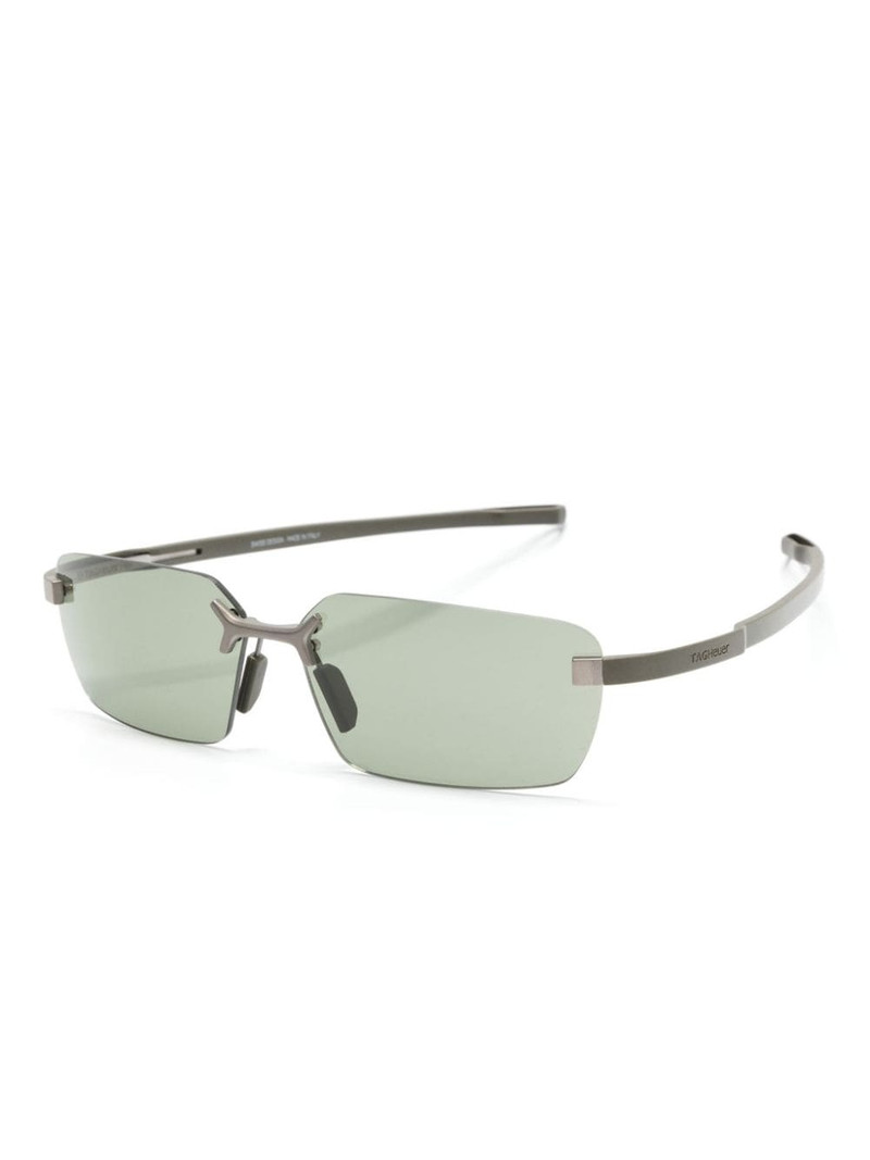 TAG Heuer rimless rectangle-frame sunglasses outlook