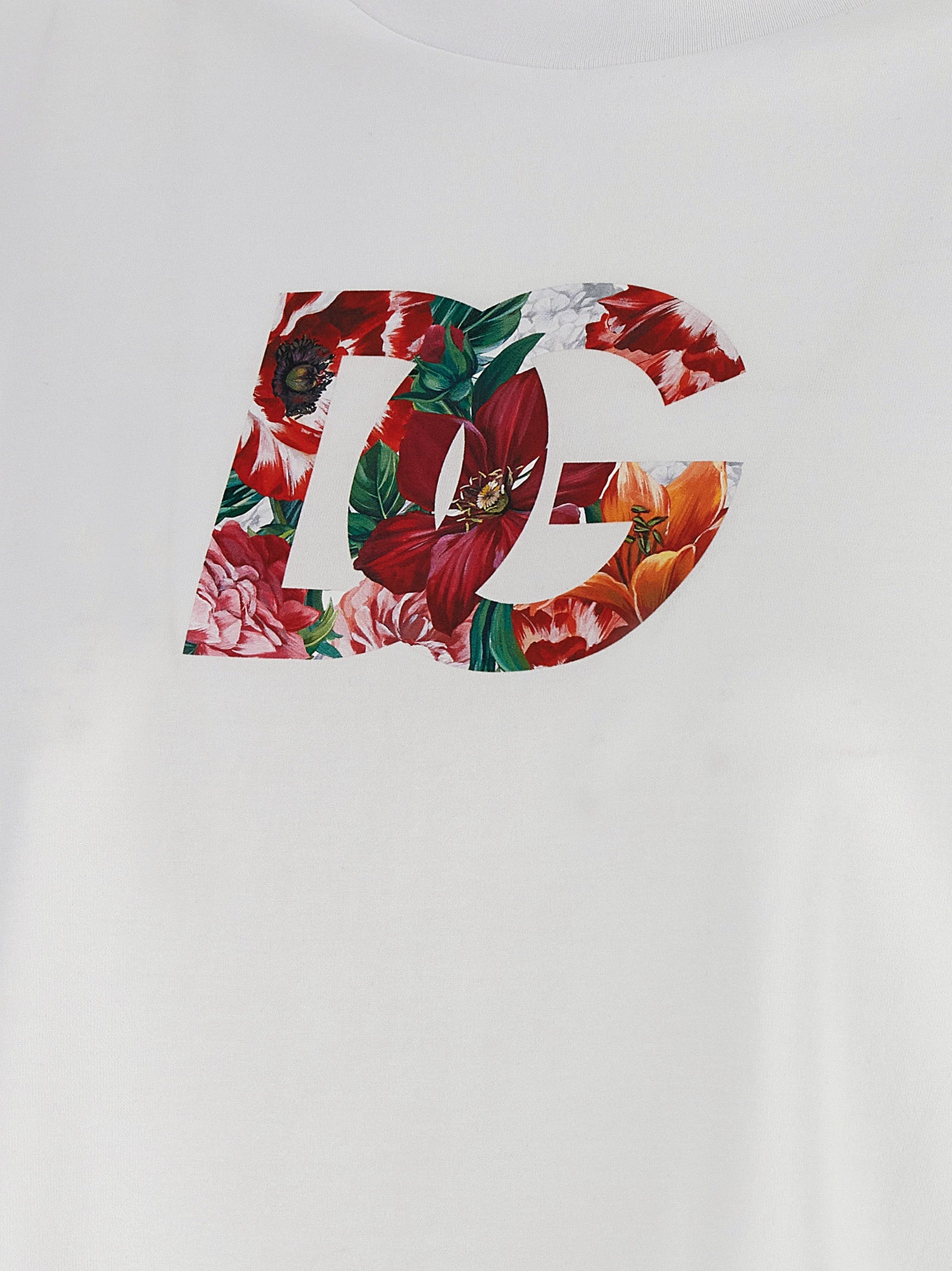 Floral Logo T-Shirt White - 4