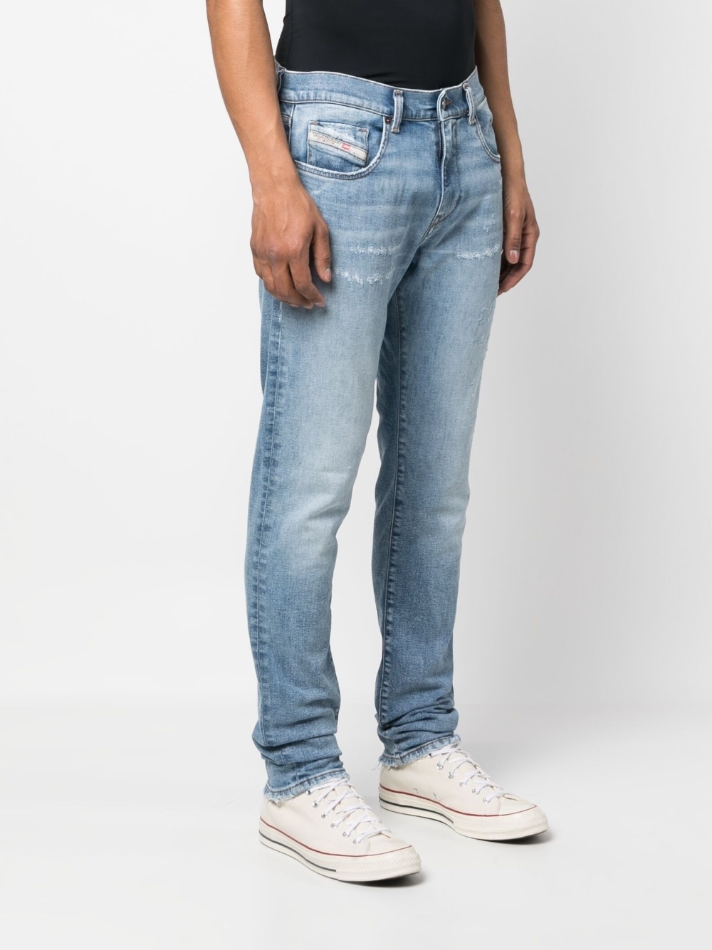 light-wash straight-leg jeans - 5