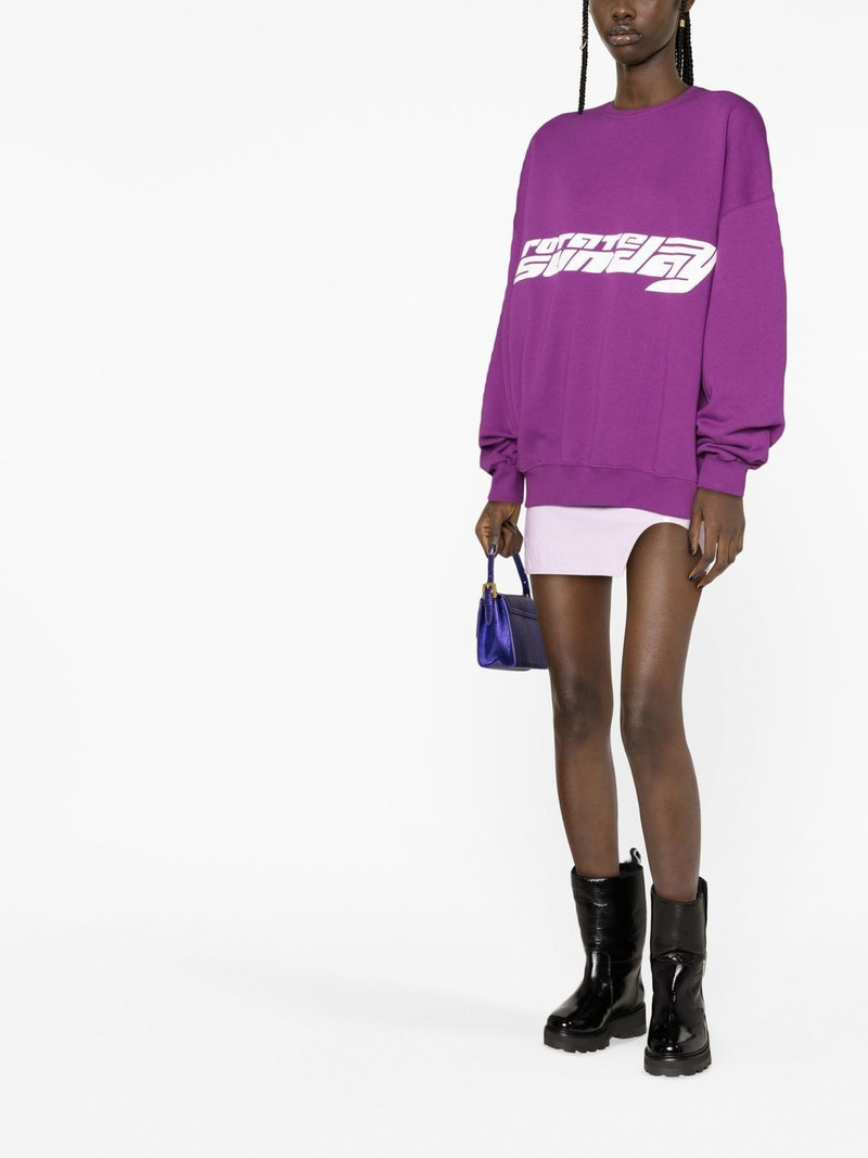 ROTATE logo-print crew-neck jumper outlook