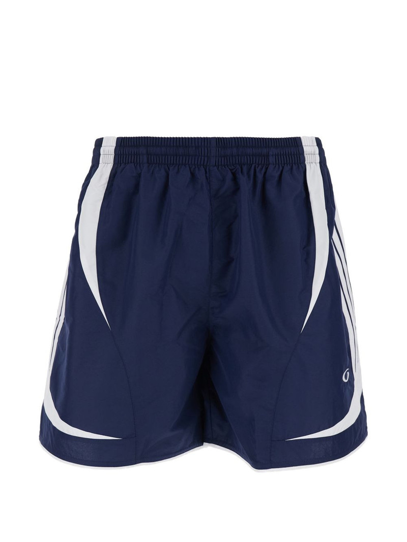 BALENCIAGA logo-print stripe-detail shorts outlook