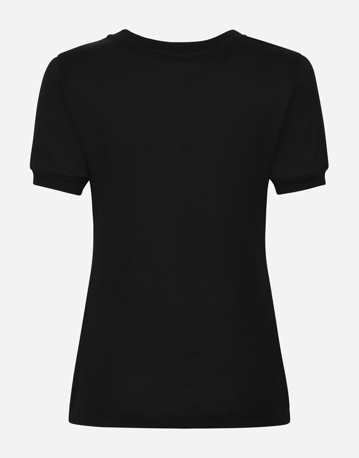 Jersey T-shirt with crystal DG embellishment - 2
