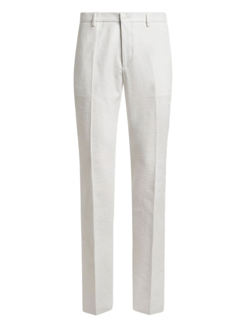floral-jacquard trousers 1