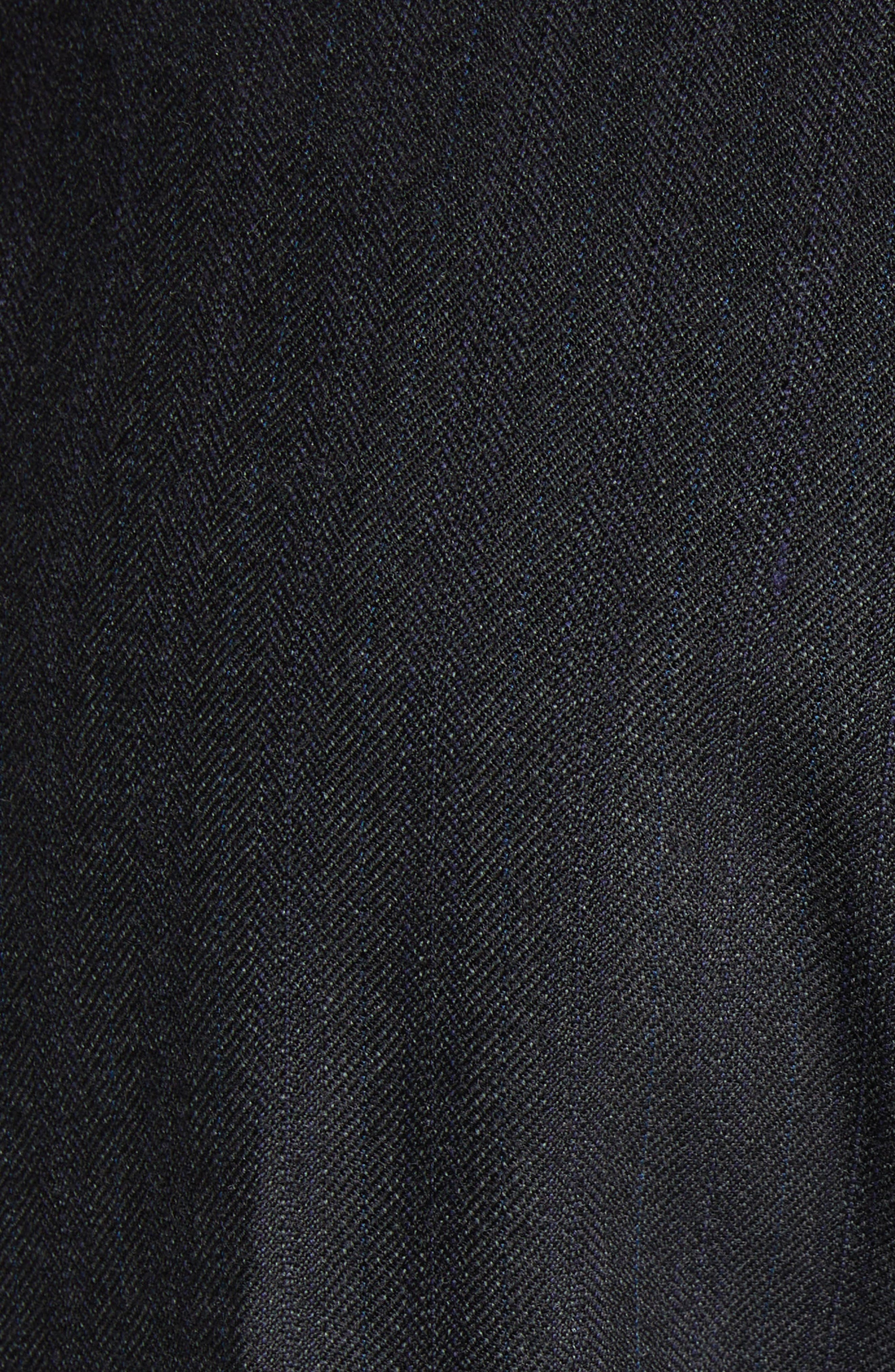 Bottega Veneta Pleated Subtle Stripe Wool Trousers in 1292 Black/Dark Blue at Nordstrom - 6