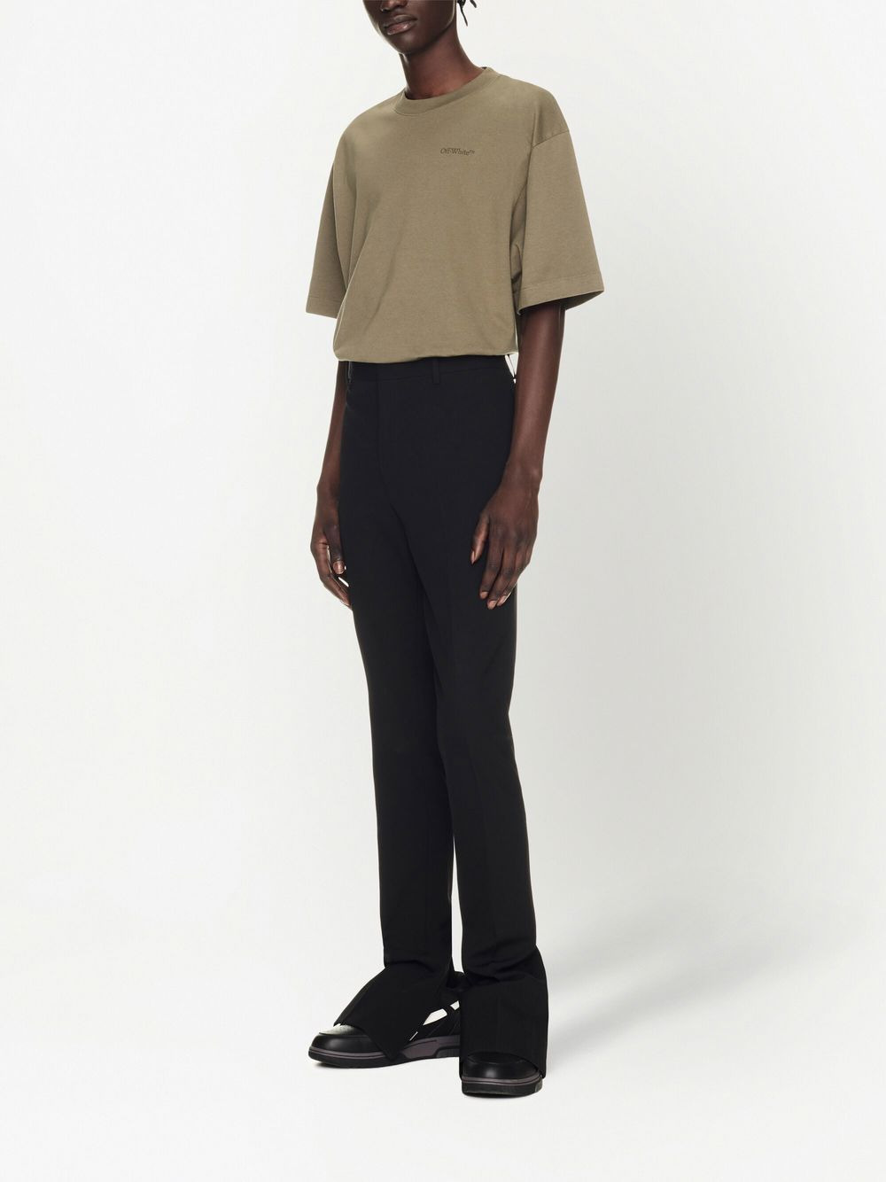 Off White Men Wool Trousers - 4