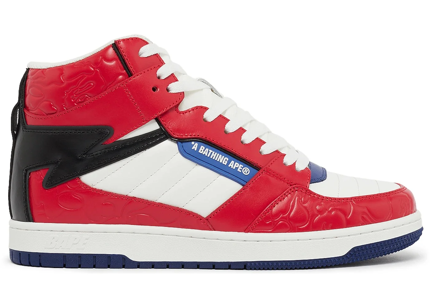 A Bathing Ape Bape Sta 88 Mid Red White Blue - 1