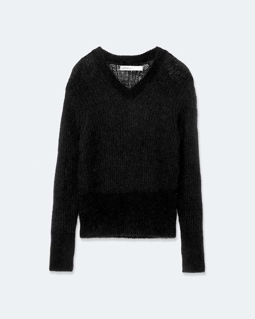 MABEL ALPACA-BLEND V-NECK SWEATER - 1