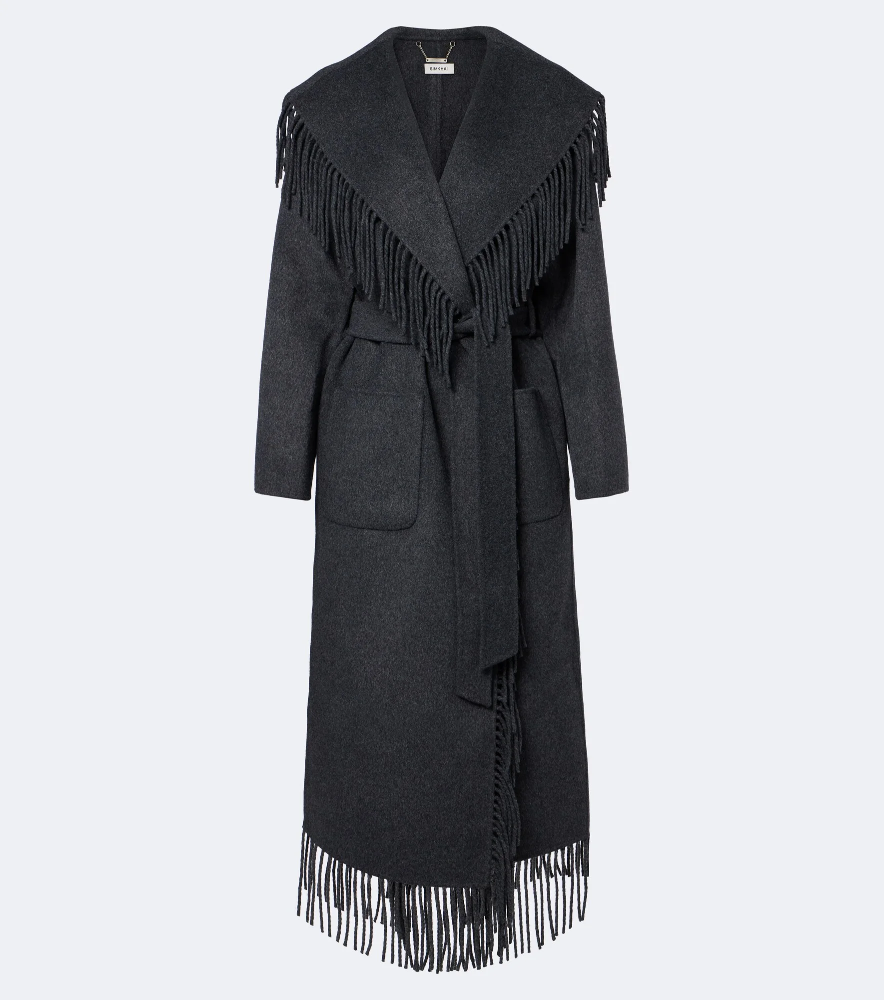 Carrie fringed wrap coat - 1