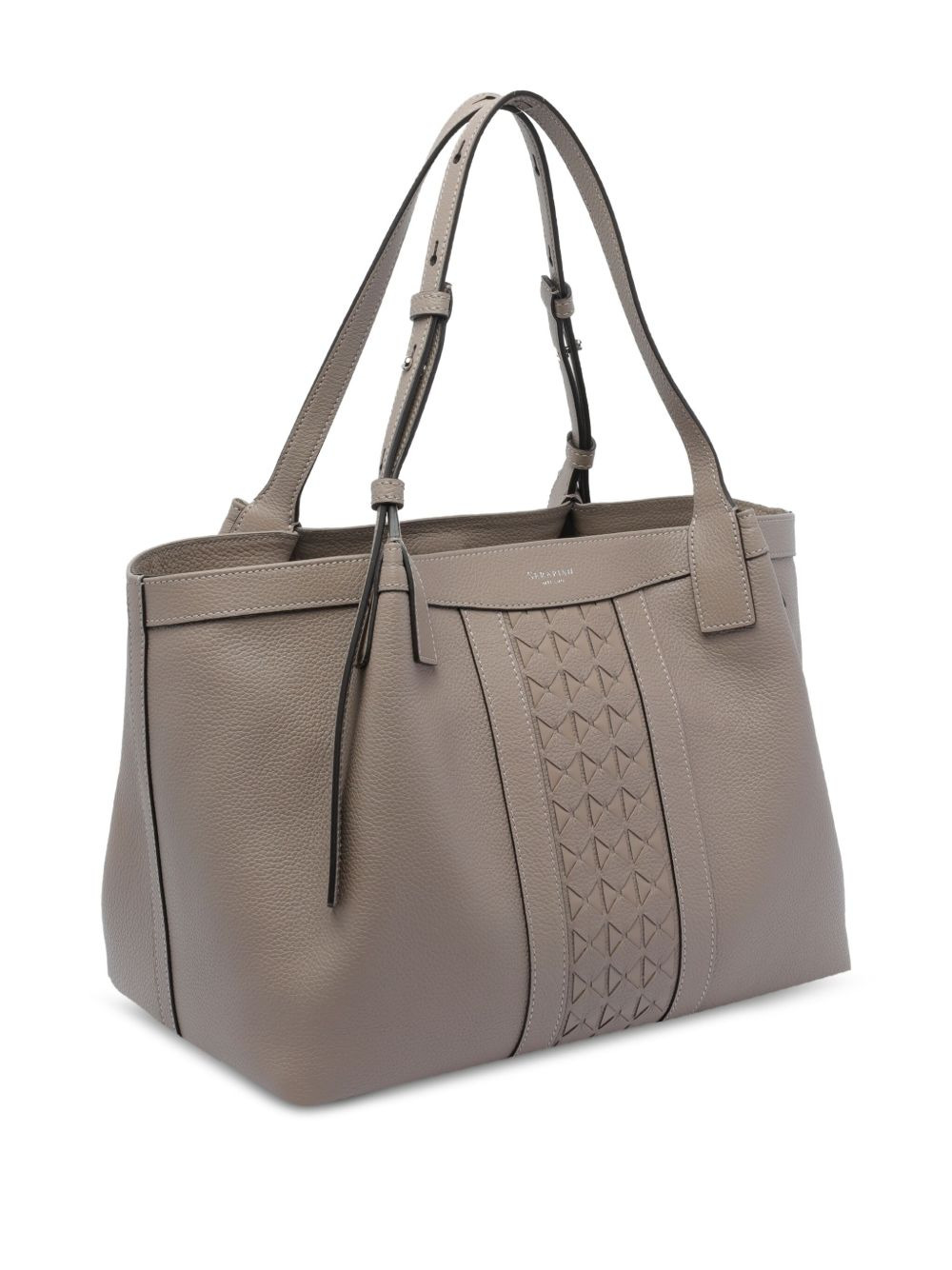 Serapian leather woven-detail shoulder bag - 3