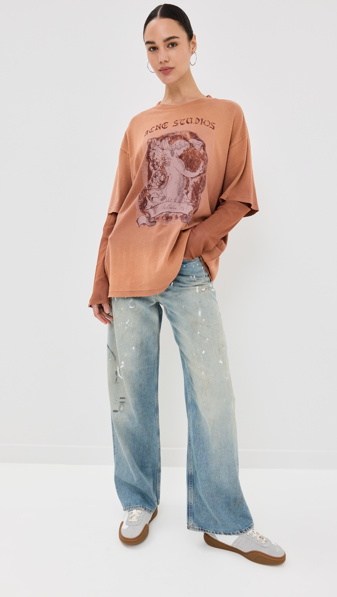 Layered Long Sleeve T-Shirt - 4