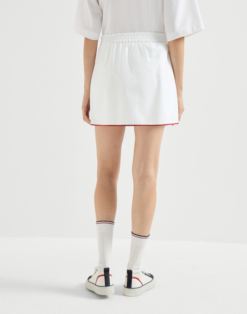 Nylon mini skirt with logo 3