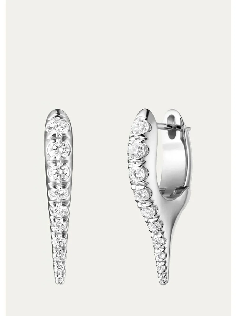 Lola Graduated Diamond Spike Earrings - 1