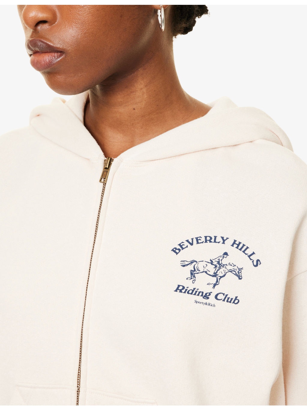 BH Riding Club Soft Cropped Cotton-Jersey Hoody - 5