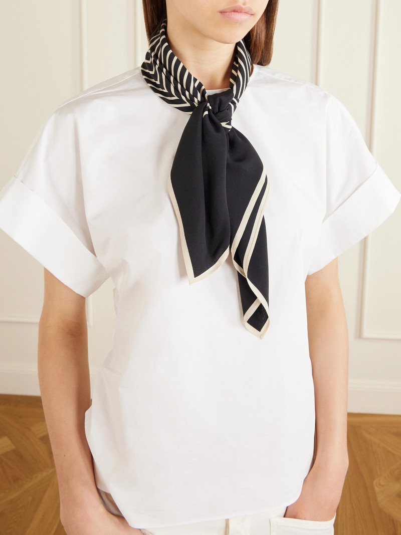 TOTEME Monogram Silk Scarf outlook