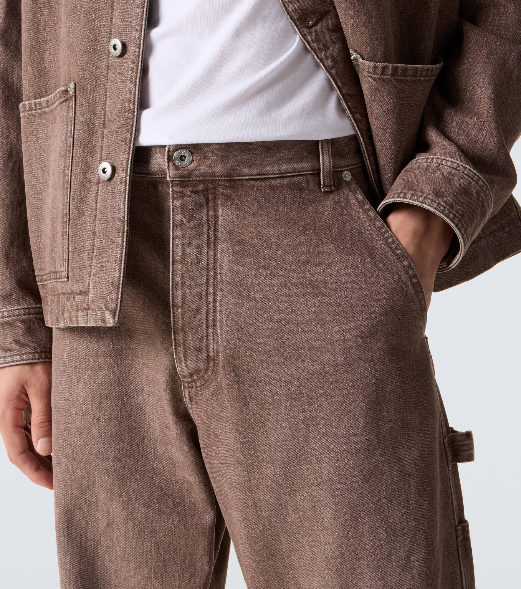 Mid-rise cargo jeans - 5