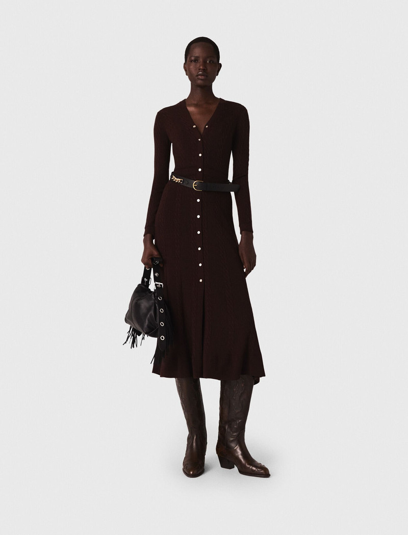 maje Knit midi dress with buttons outlook