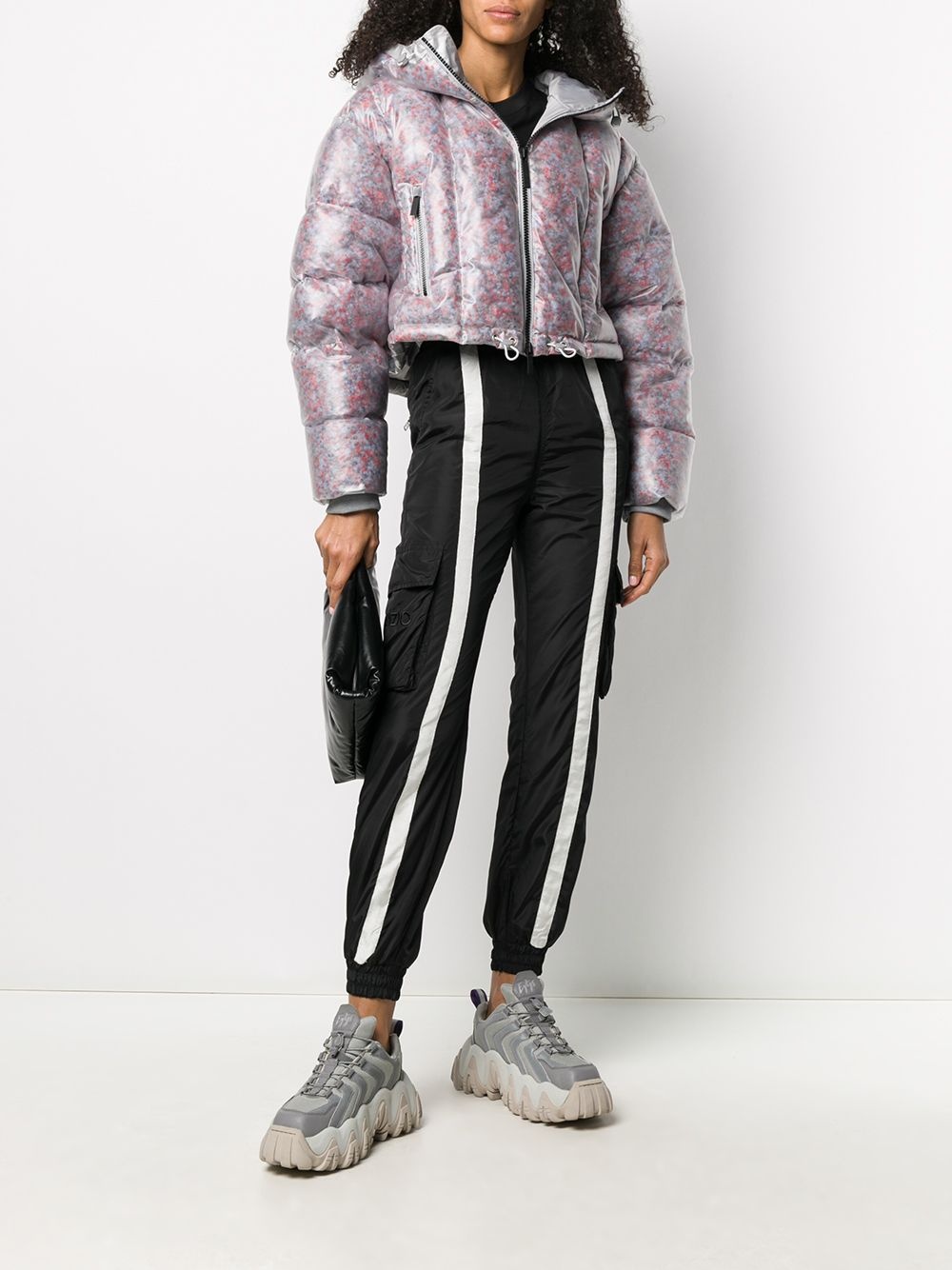 cropped transparent padded jacket - 2