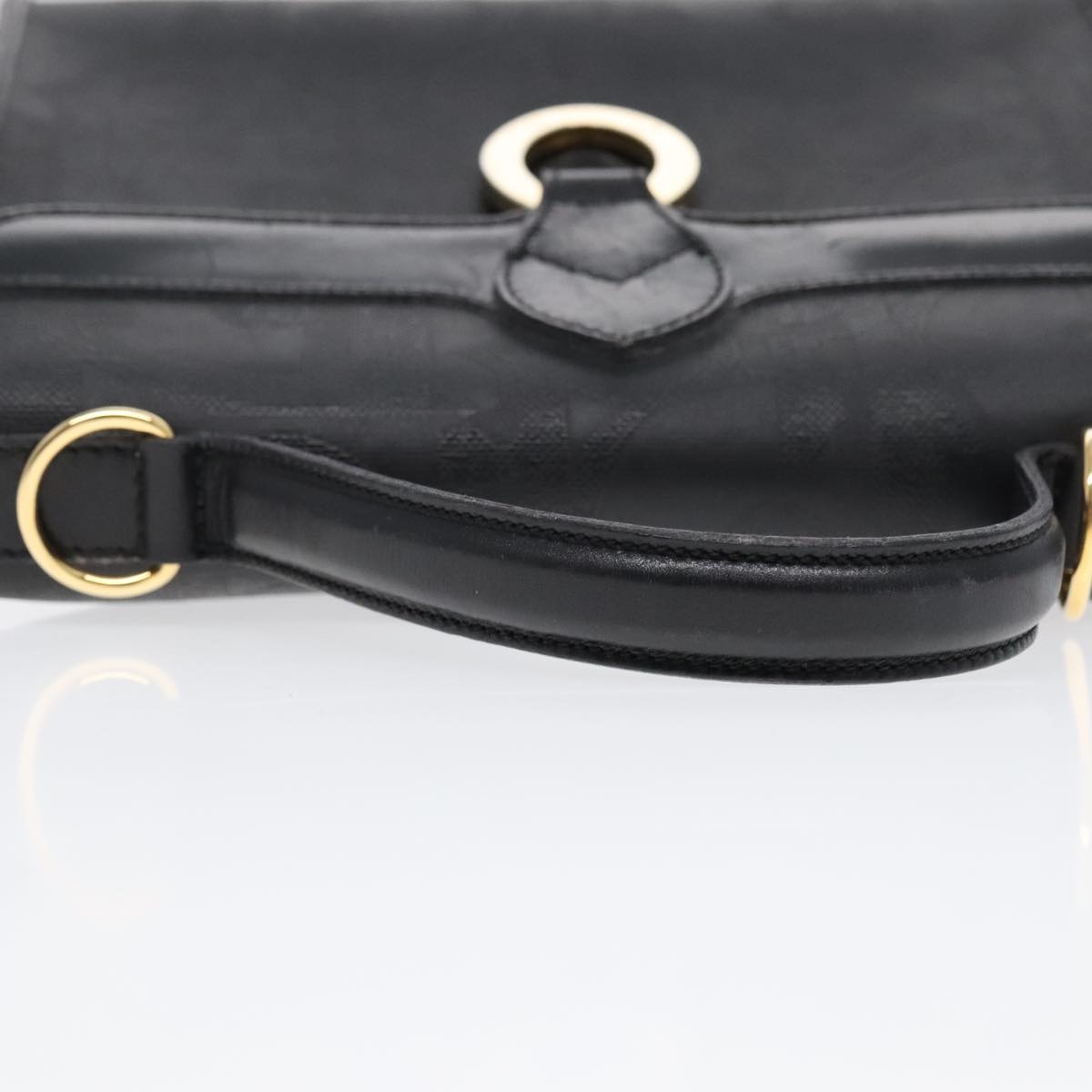 DIOR Trotter Canvas Hand Bag Black Gold - 7