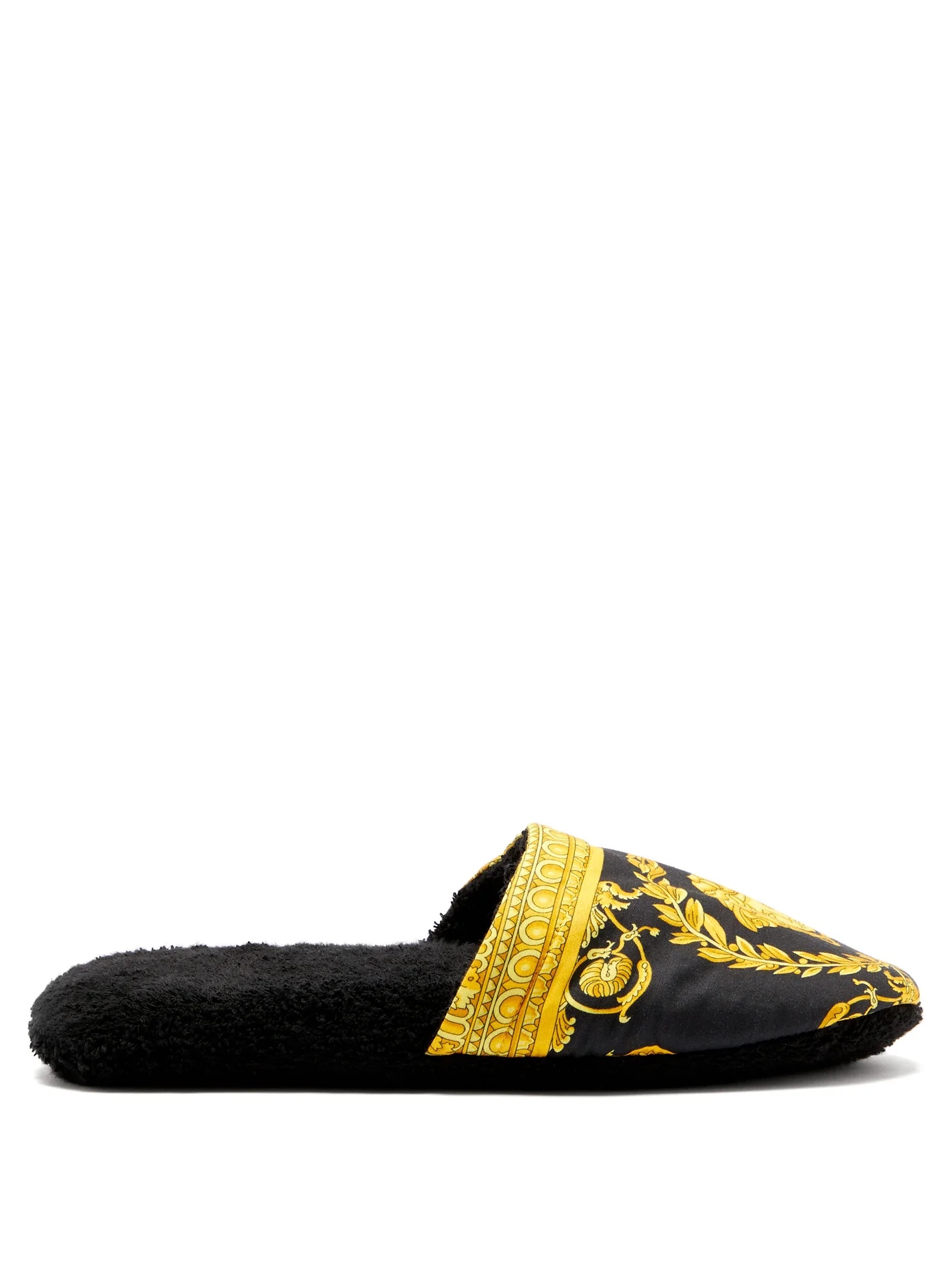 Baroque-print cotton-terry slippers - 1