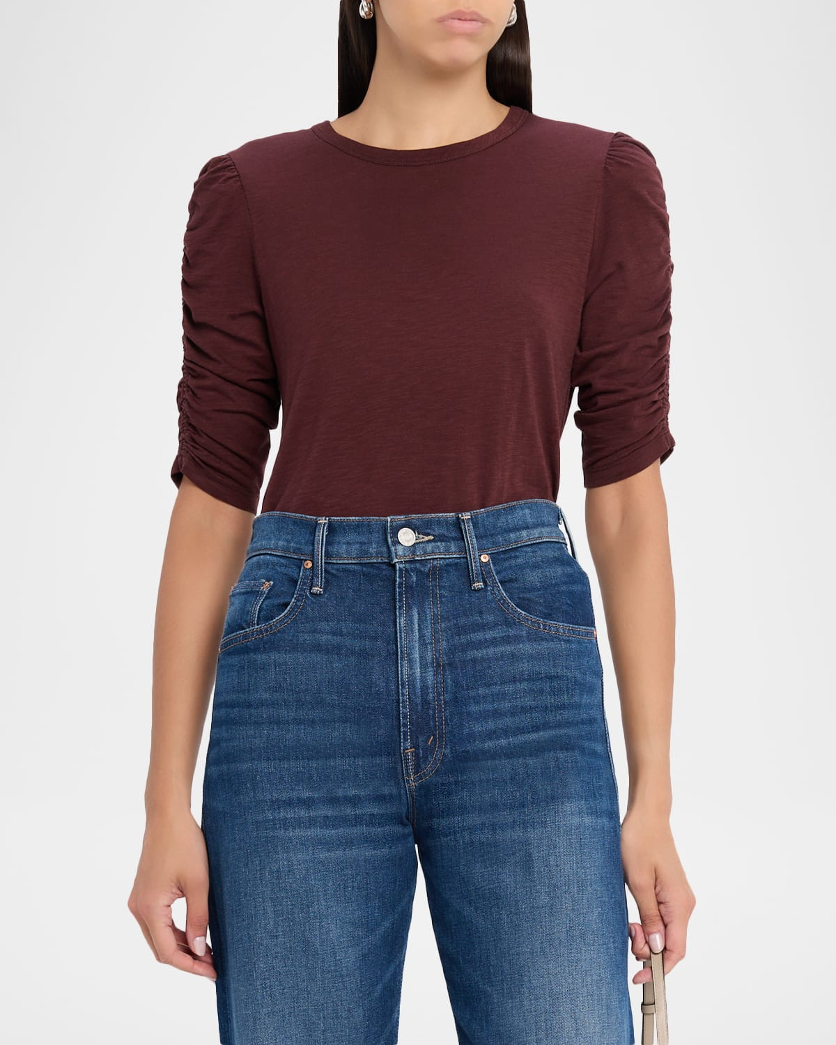 Waldorf Ruched-Sleeve Tee - 4
