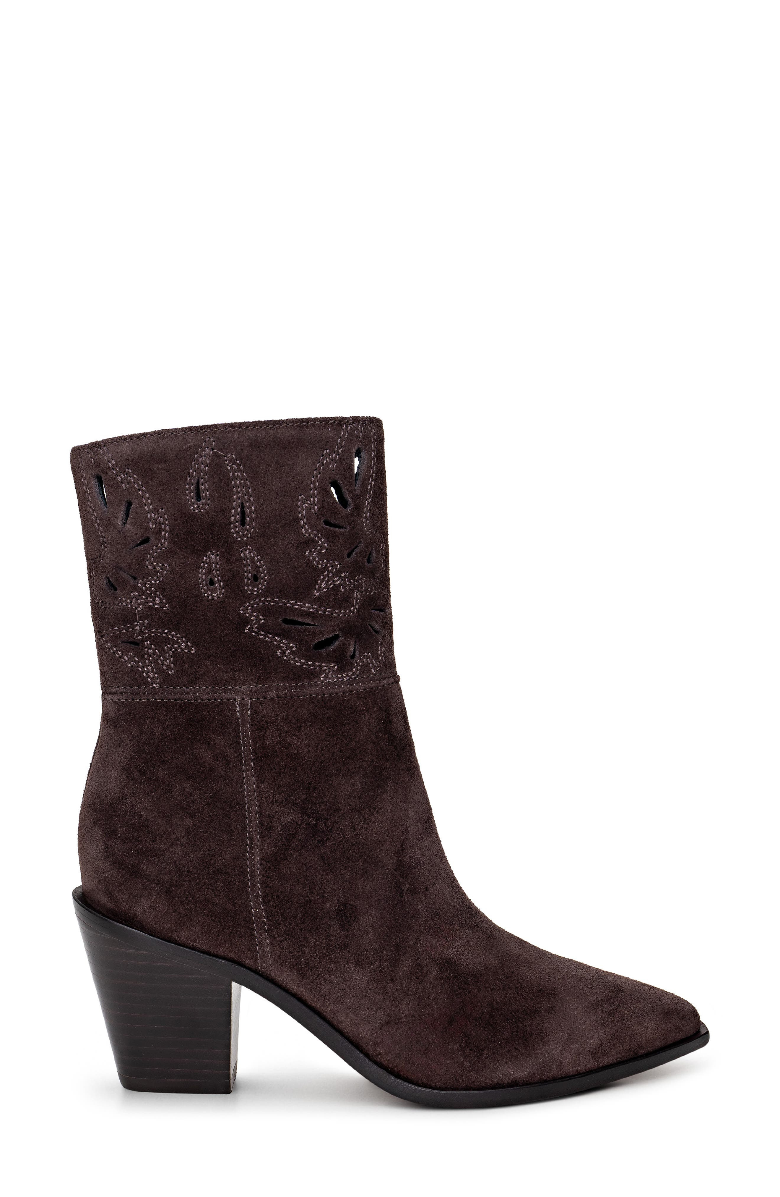 L'AGENCE Anne Western Boot in Dark Brown Suede at Nordstrom - 3