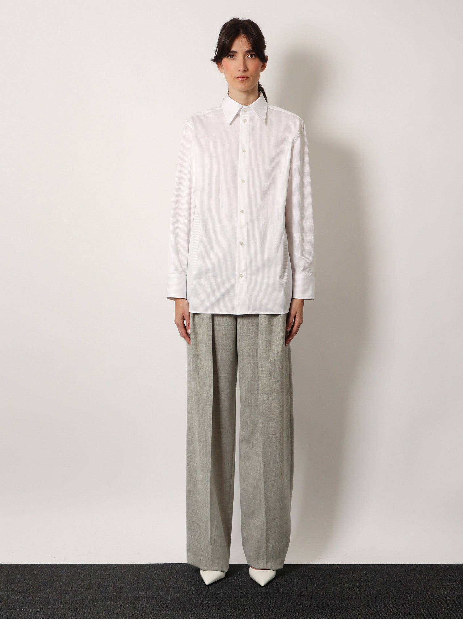 Saint Laurent Certified Cotton Shirt With Cassandre Embroidery - 3