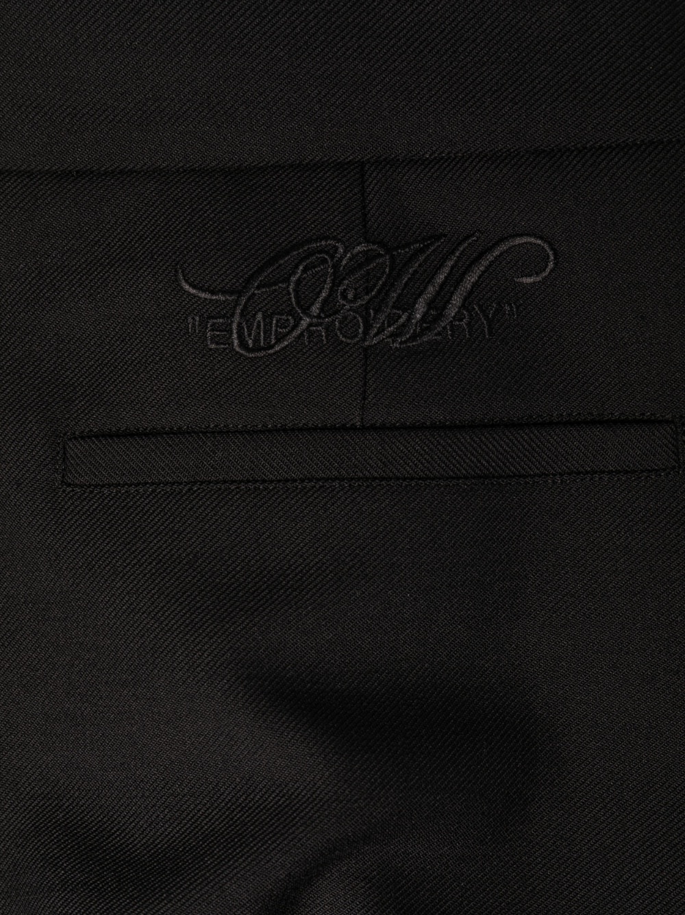 embroidered-logo tailored trousers - 5