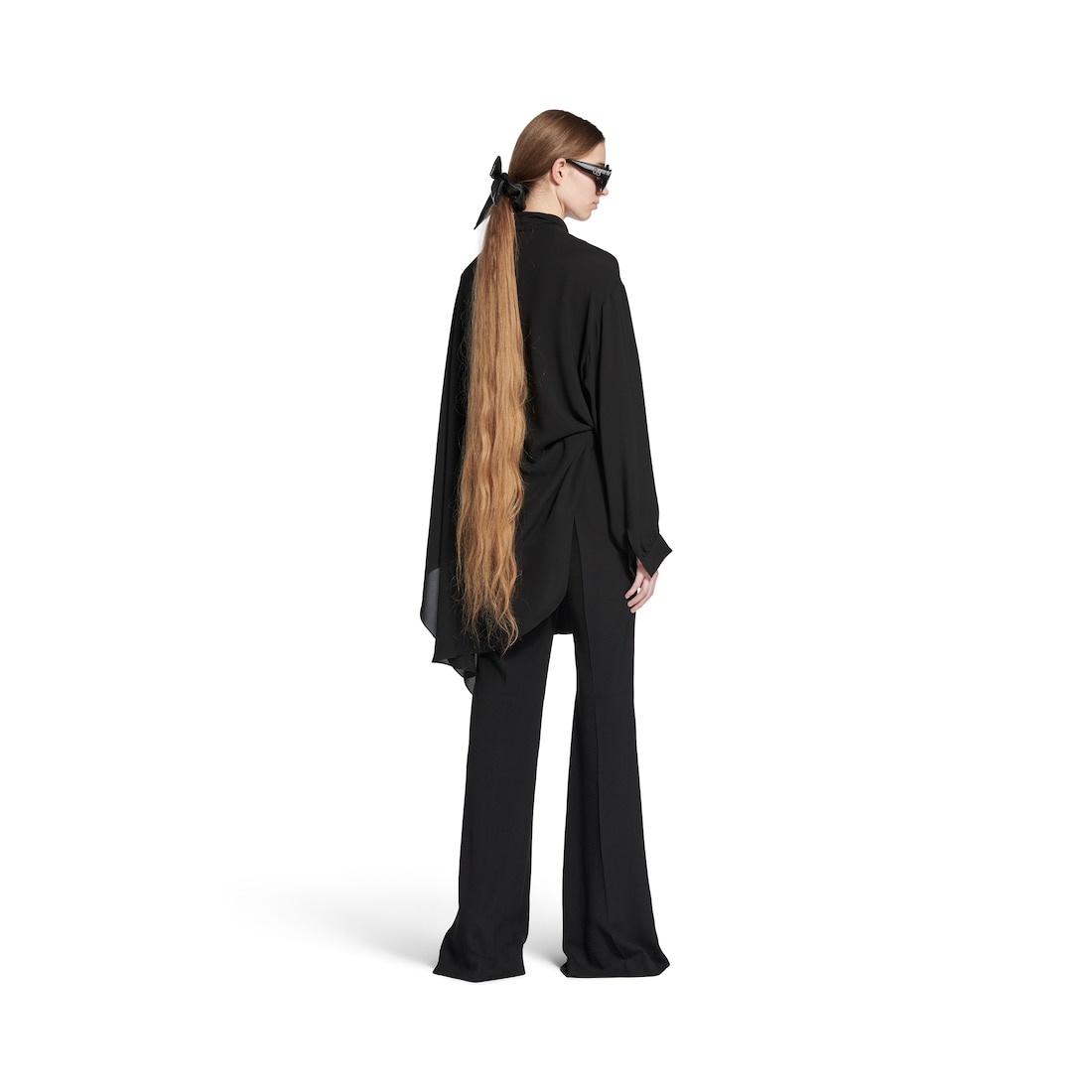 Women's Flared Pants in Black - 4