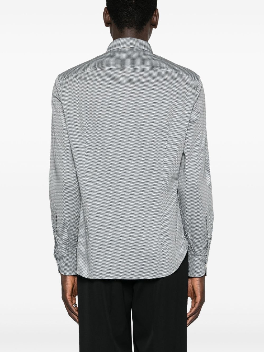 wave-print long-sleeve shirt - 4