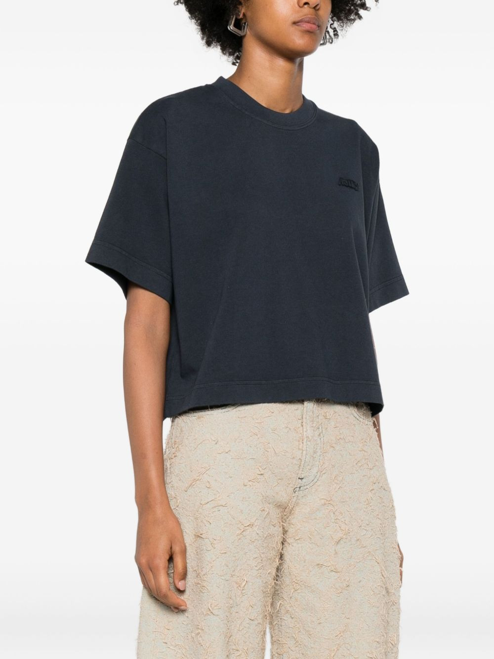 embroidered-logo short-sleeve T-shirt - 3