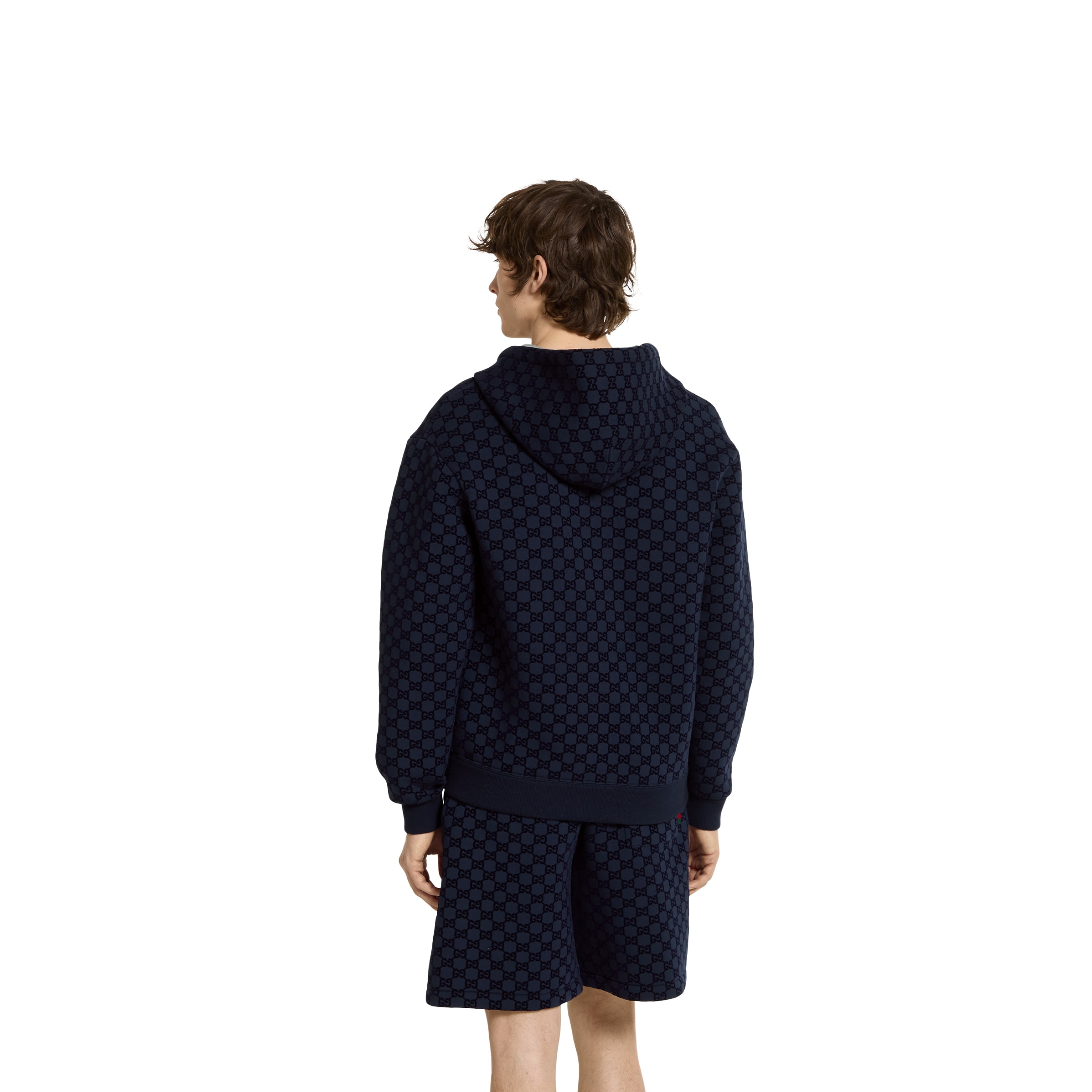 Printed double jersey viscose zip jacket - 4