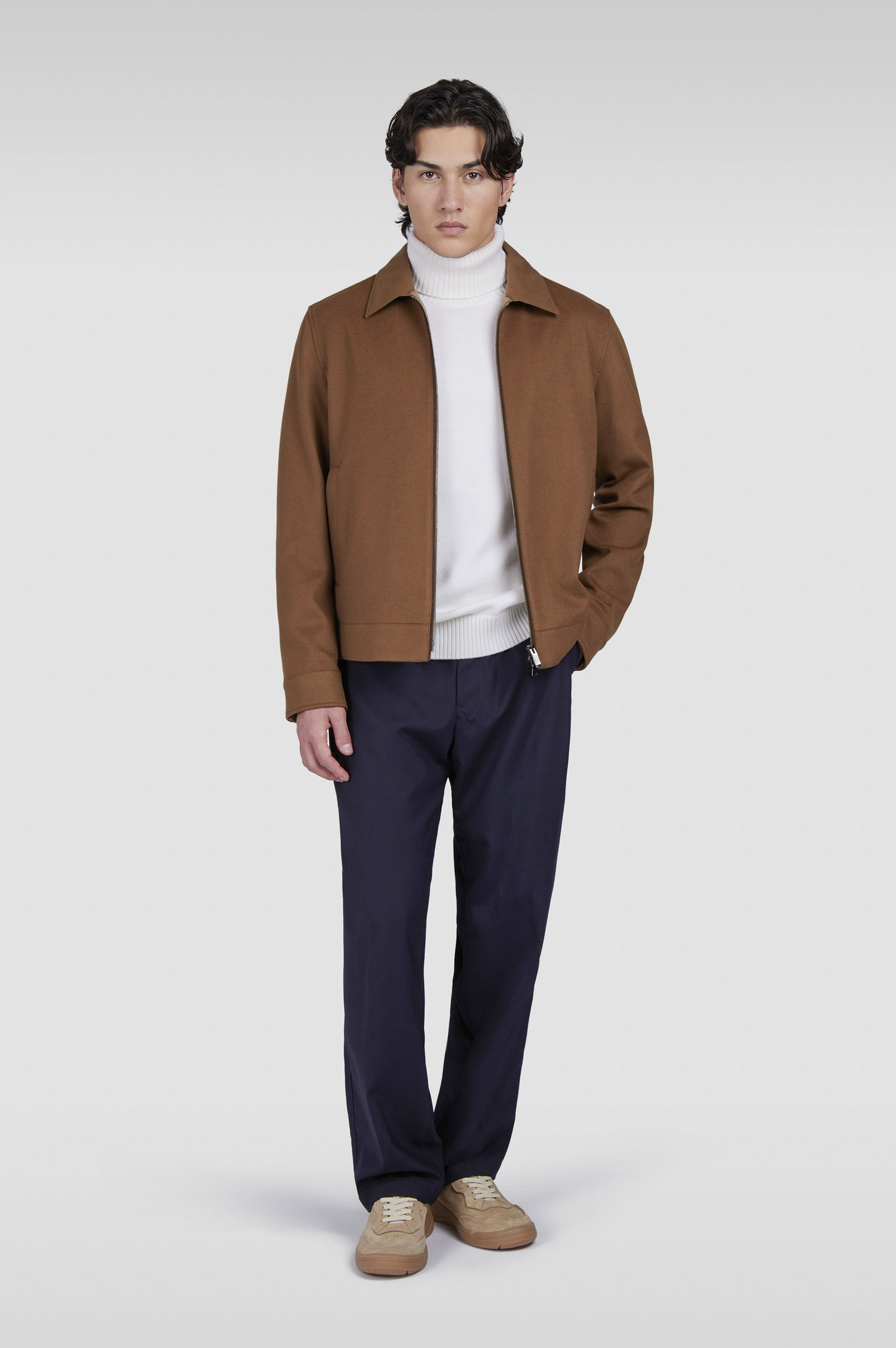 WIDE LEG TROUSERS IN TECHNICAL WOOL - 2