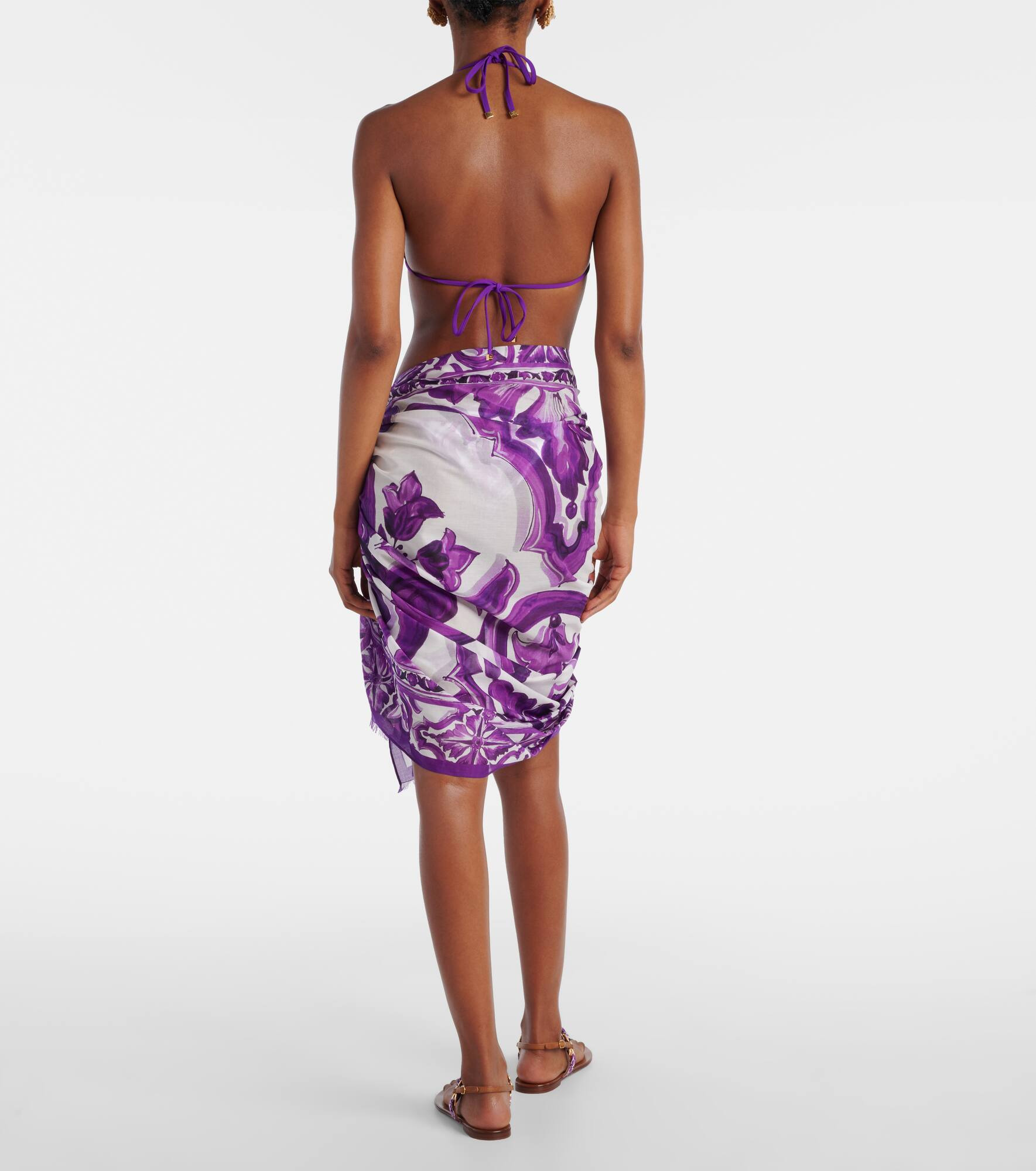 Majolica cotton beach cover-up - 3