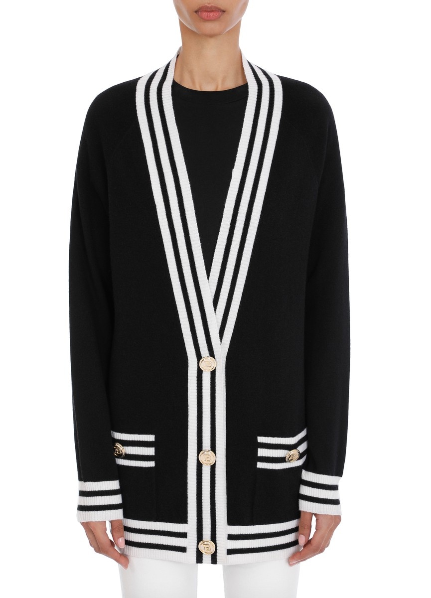 Balmain logo cardigan - 2