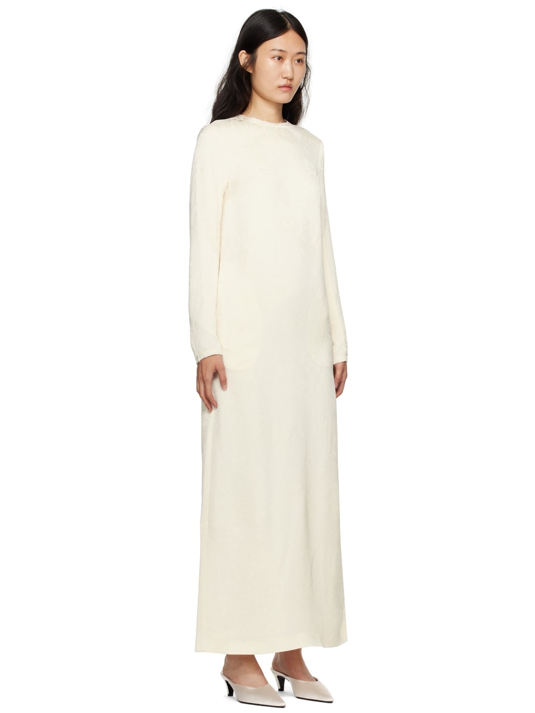 Off-White Jacquard Maxi Dress - 2