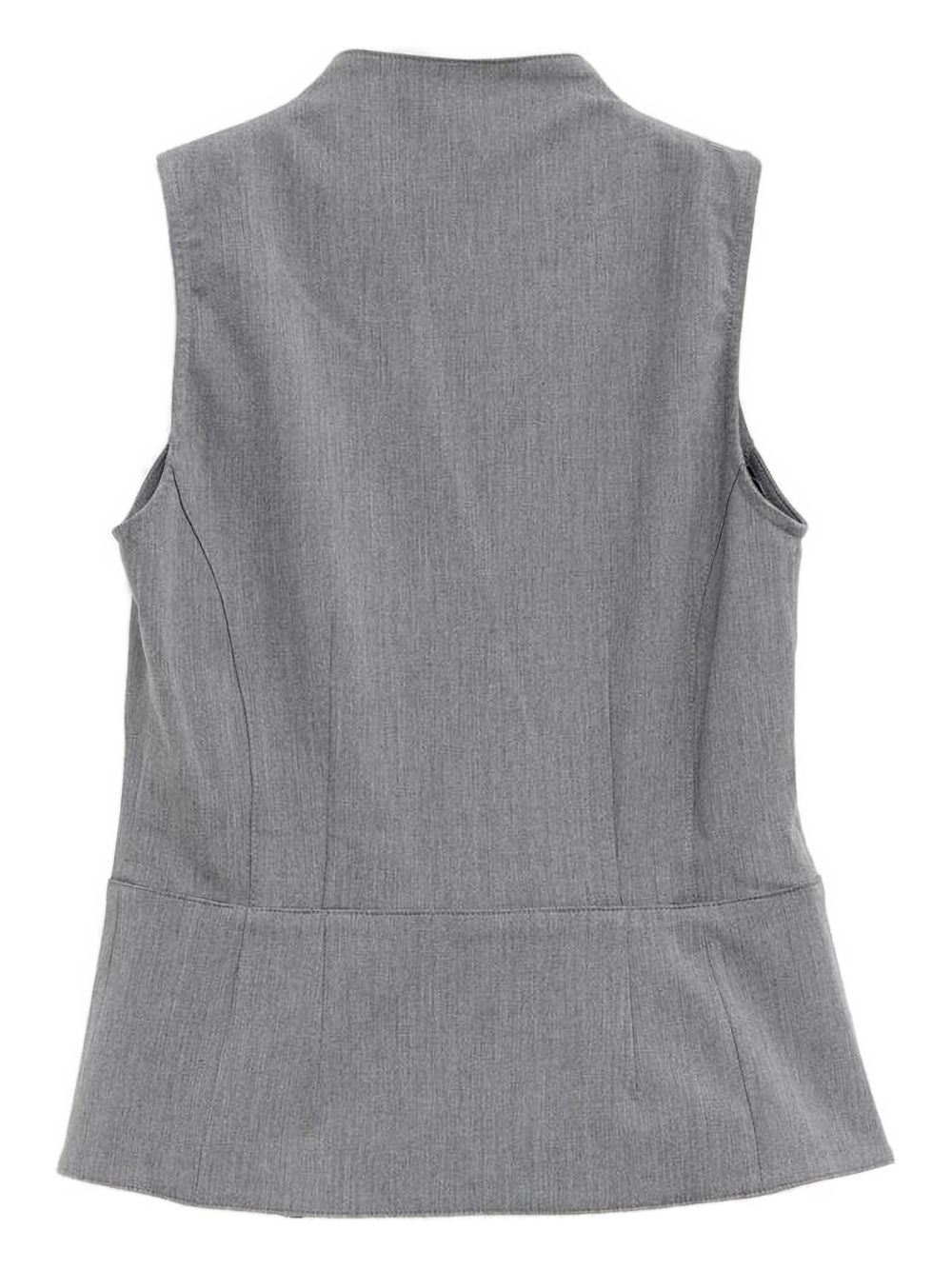Amor U-neck curved-hem top - 2