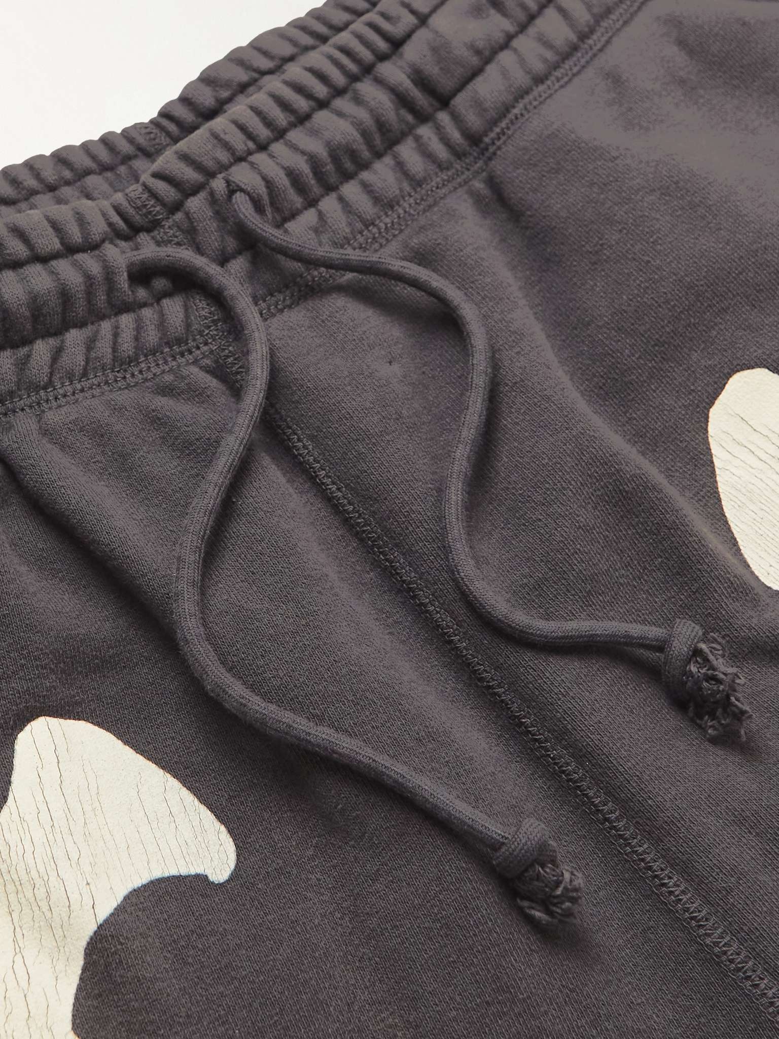 Tapered Distressed Printed Cotton-Jersey Sweatpants - 4