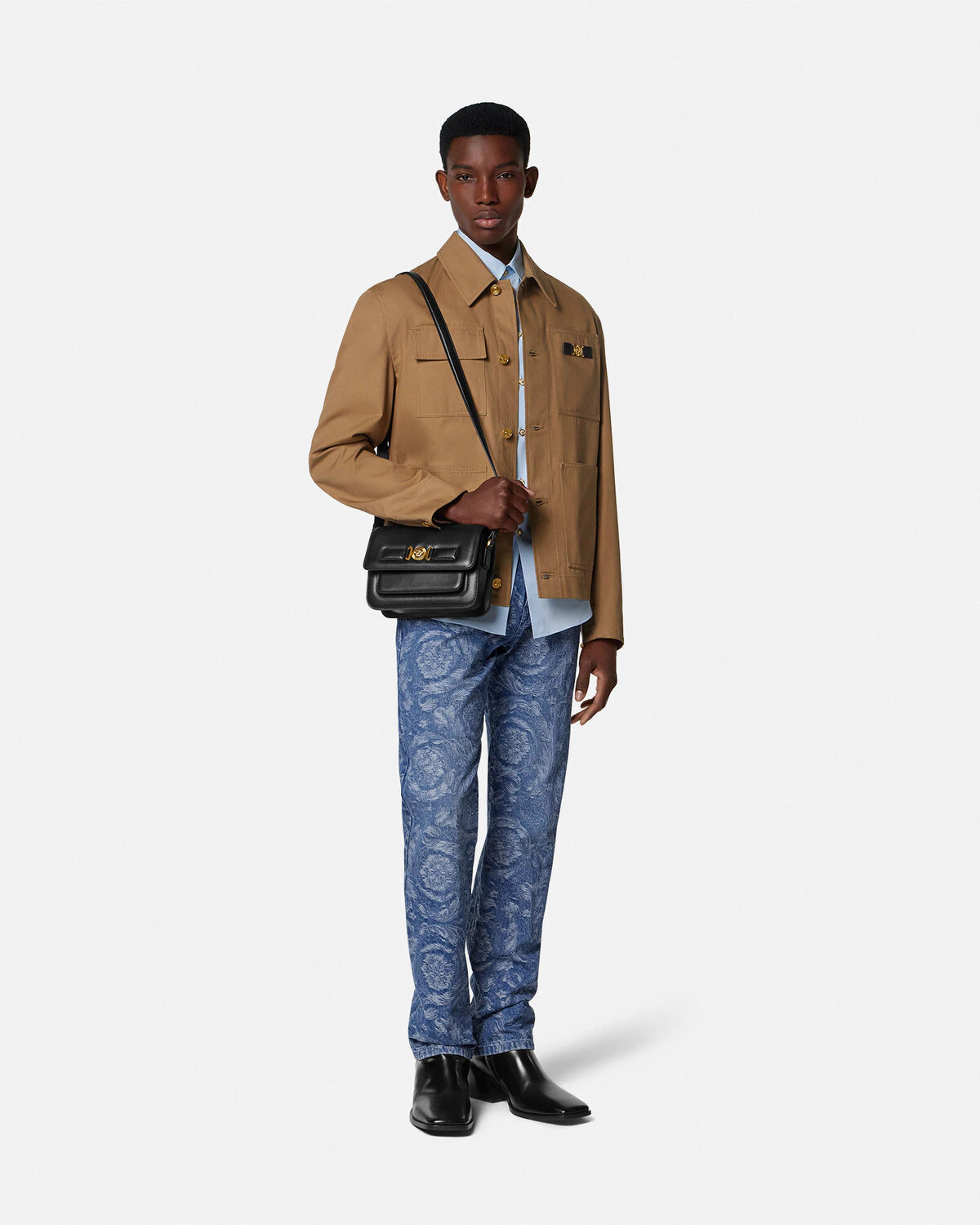 Barocco Jacquard Regular-Fit Jeans - 2