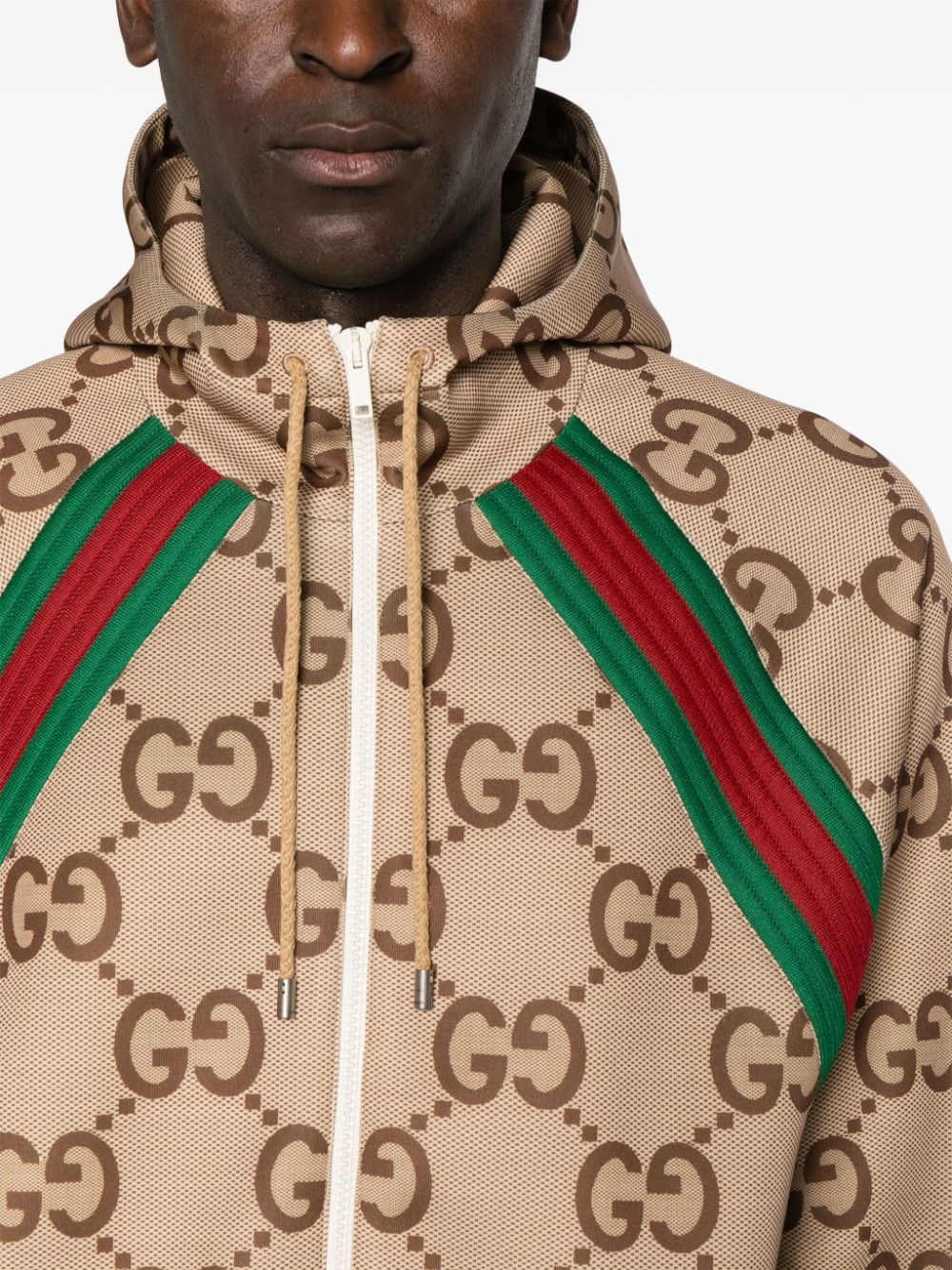 GG-monogram zip hooded jacket - 5